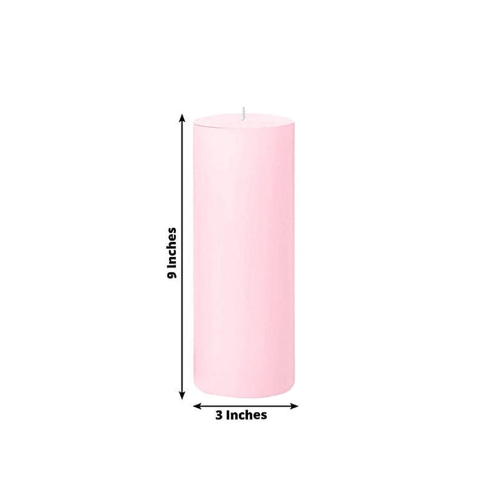 6 Round 3" x 9" Dripless Unscented Pillar Candles