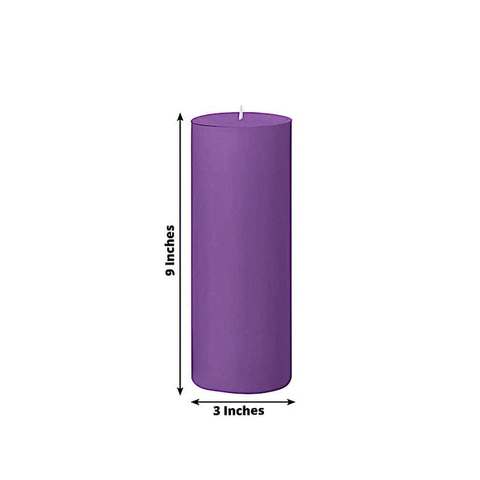 6 Round 3" x 9" Dripless Unscented Pillar Candles