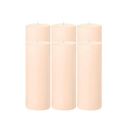 6 Round 3" x 9" Dripless Unscented Pillar Candles CAND_PL003_3X9_046