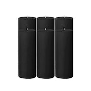 6 Round 3" x 9" Dripless Unscented Pillar Candles CAND_PL003_3X9_BLK