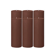 6 Round 3" x 9" Dripless Unscented Pillar Candles CAND_PL003_3X9_BRN