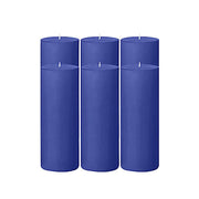 6 Round 3" x 9" Dripless Unscented Pillar Candles CAND_PL003_3X9_NAVY