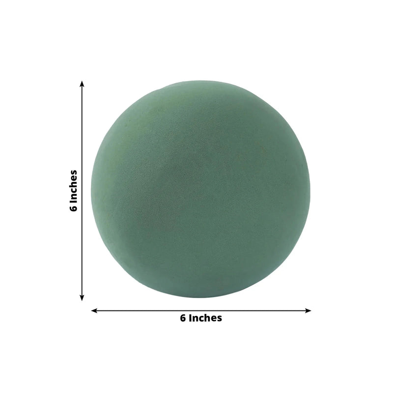 6" Round Wet Foam Ball DIY Floral Decorations - Green FOAM_ARTI_BALL01_6