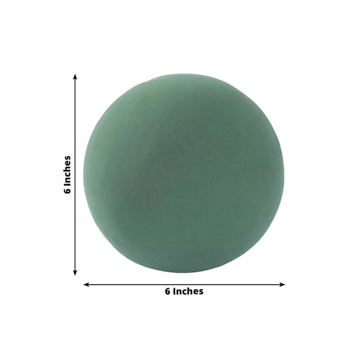 6" Round Wet Foam Ball DIY Floral Decorations - Green FOAM_ARTI_BALL01_6