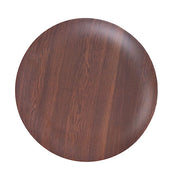 6 Round Wood Grain Design Heavy Duty Plastic Plates - Disposable Tableware DSP_PLR0028_10_BRN