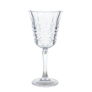 6 Shatterproof Plastic Wine Glasses with  Embossed Leaf Pattern - Clear DSP_CUWN010_10_CLR