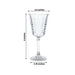 6 Shatterproof Plastic Wine Glasses with  Embossed Leaf Pattern - Clear DSP_CUWN010_10_CLR