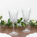 6 Shatterproof Plastic Wine Glasses with  Embossed Leaf Pattern - Clear DSP_CUWN010_10_CLR