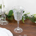 6 Shatterproof Plastic Wine Glasses with  Embossed Leaf Pattern - Clear DSP_CUWN010_10_CLR