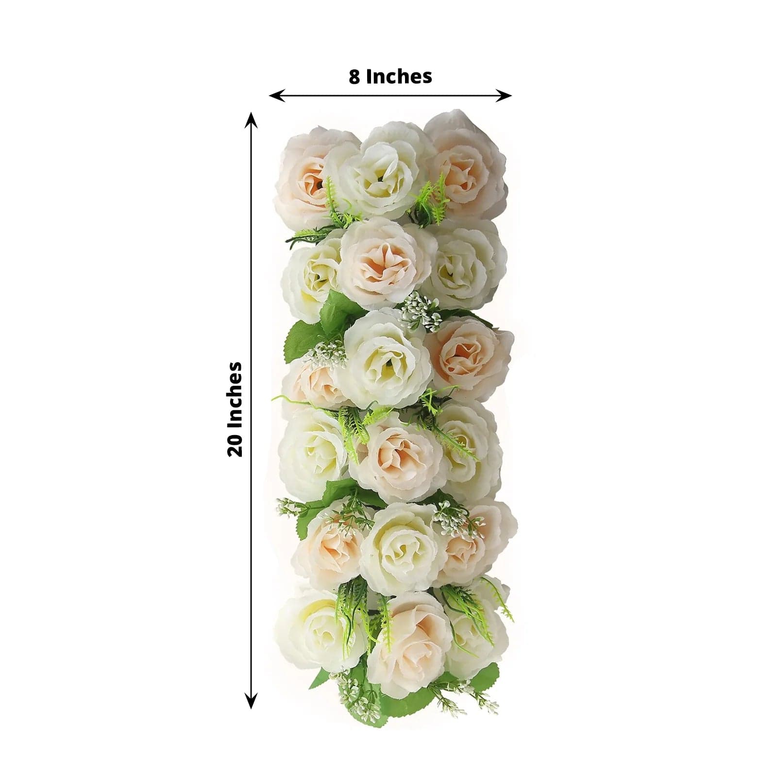 6 Silk Rose Flower Panels Artificial Floral Table Centerpiece