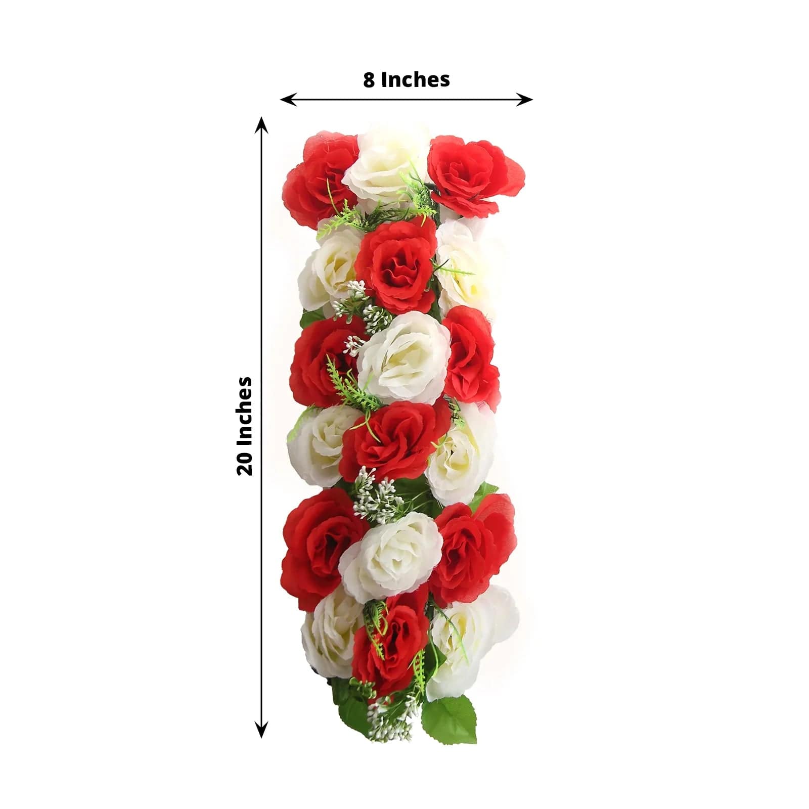 6 Silk Rose Flower Panels Artificial Floral Table Centerpiece