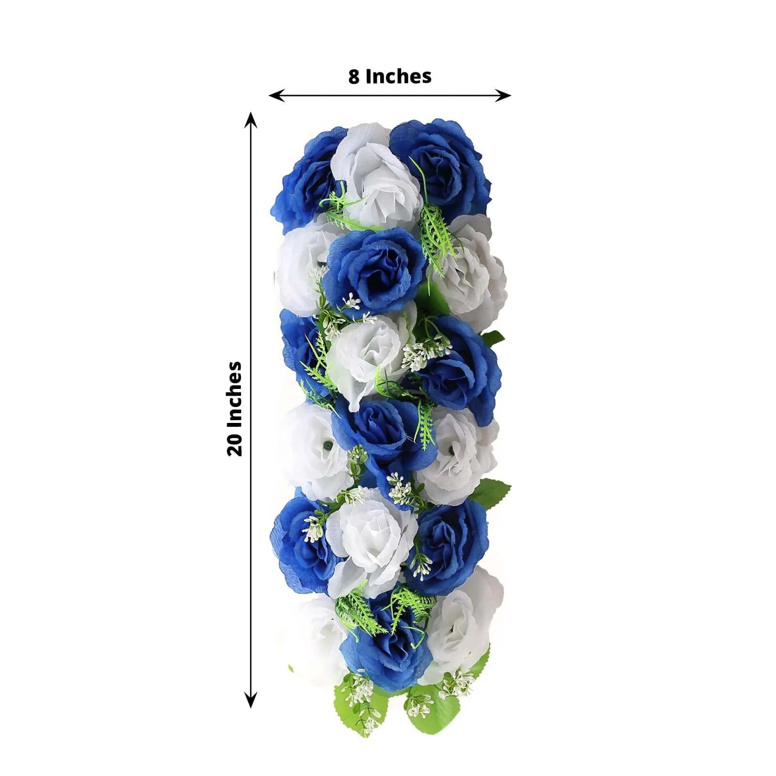 6 Silk Rose Flower Panels Artificial Floral Table Centerpiece