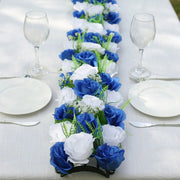 6 Silk Rose Flower Panels Artificial Floral Table Centerpiece