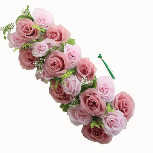 6 Silk Rose Flower Panels Artificial Floral Table Centerpiece ARTI_PAN03_1805_046080