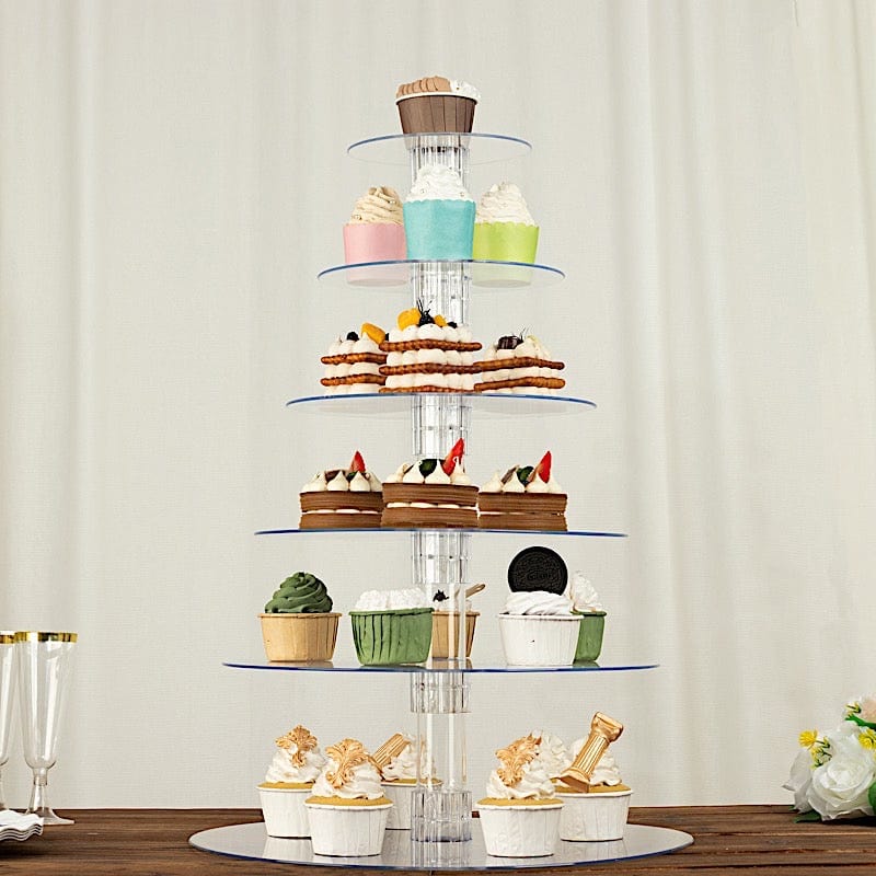 6 Tiers 22" Acrylic Cupcake Stand Set - Clear CAKE_STND_R6A