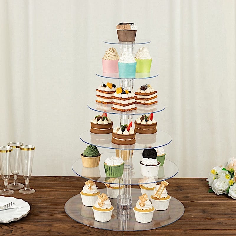 6 Tiers 22" Acrylic Cupcake Stand Set - Clear CAKE_STND_R6A