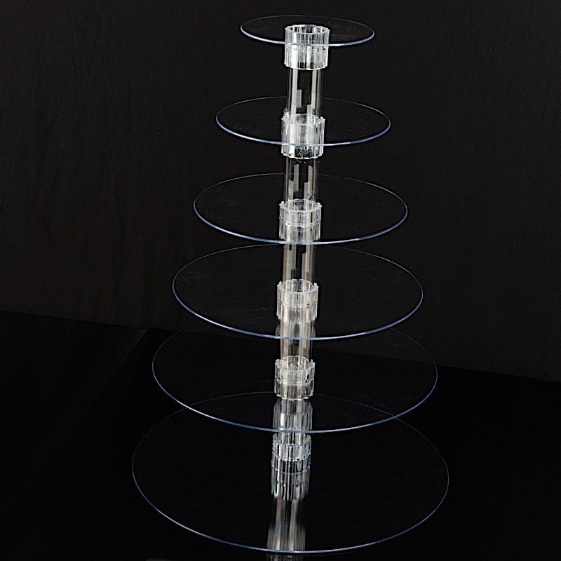 6 Tiers 22" Acrylic Cupcake Stand Set - Clear CAKE_STND_R6A