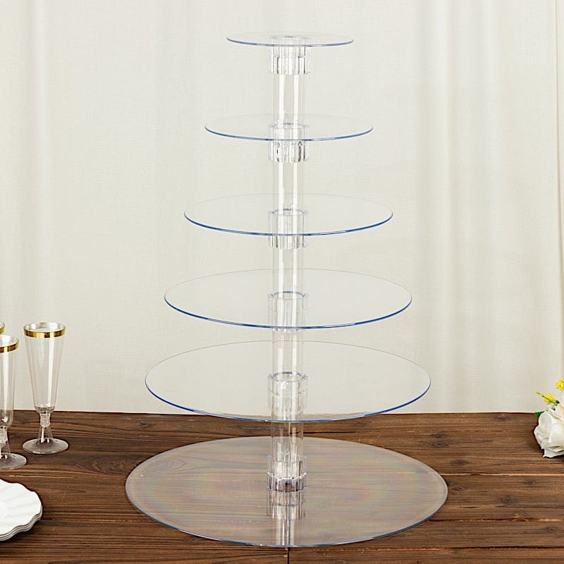 6 Tiers 22" Acrylic Cupcake Stand Set - Clear CAKE_STND_R6A