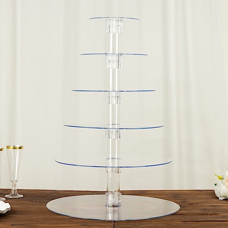 6 Tiers 22" Acrylic Cupcake Stand Set - Clear CAKE_STND_R6A