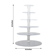 6 Tiers 22" Acrylic Cupcake Stand Set - Clear CAKE_STND_R6A