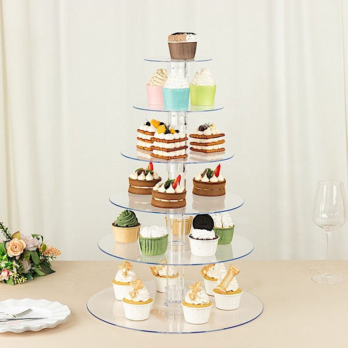 6 Tiers 22" Acrylic Cupcake Stand Set - Clear CAKE_STND_R6A