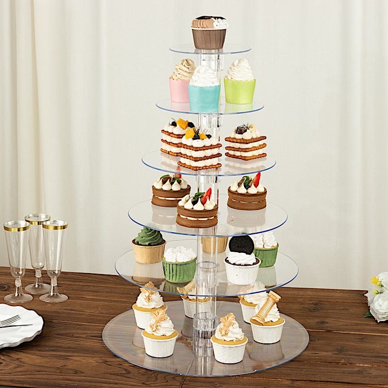 6 Tiers 22" Acrylic Cupcake Stand Set - Clear CAKE_STND_R6A