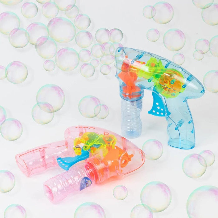 6 Wind Up Wedding Bubble Guns with Bottle Solutions - Pink and Blue BUBB_MAKE01_MIX