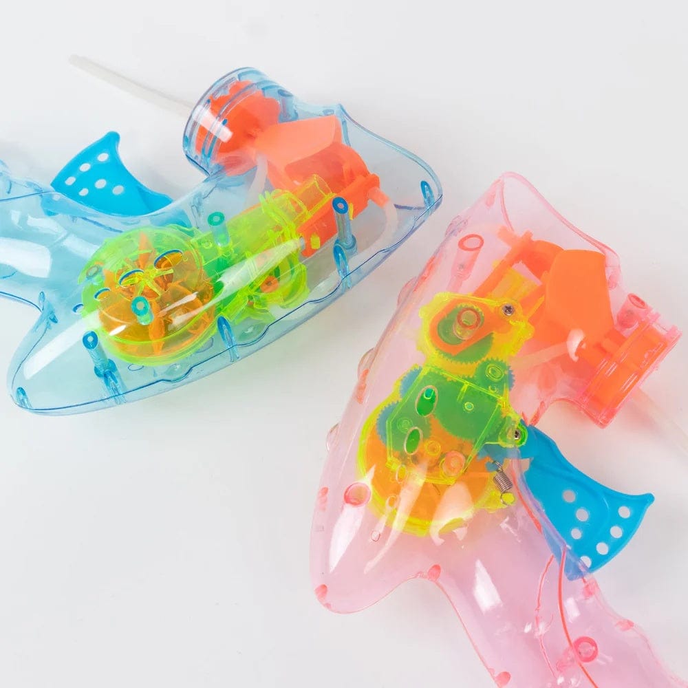 6 Wind Up Wedding Bubble Guns with Bottle Solutions - Pink and Blue BUBB_MAKE01_MIX