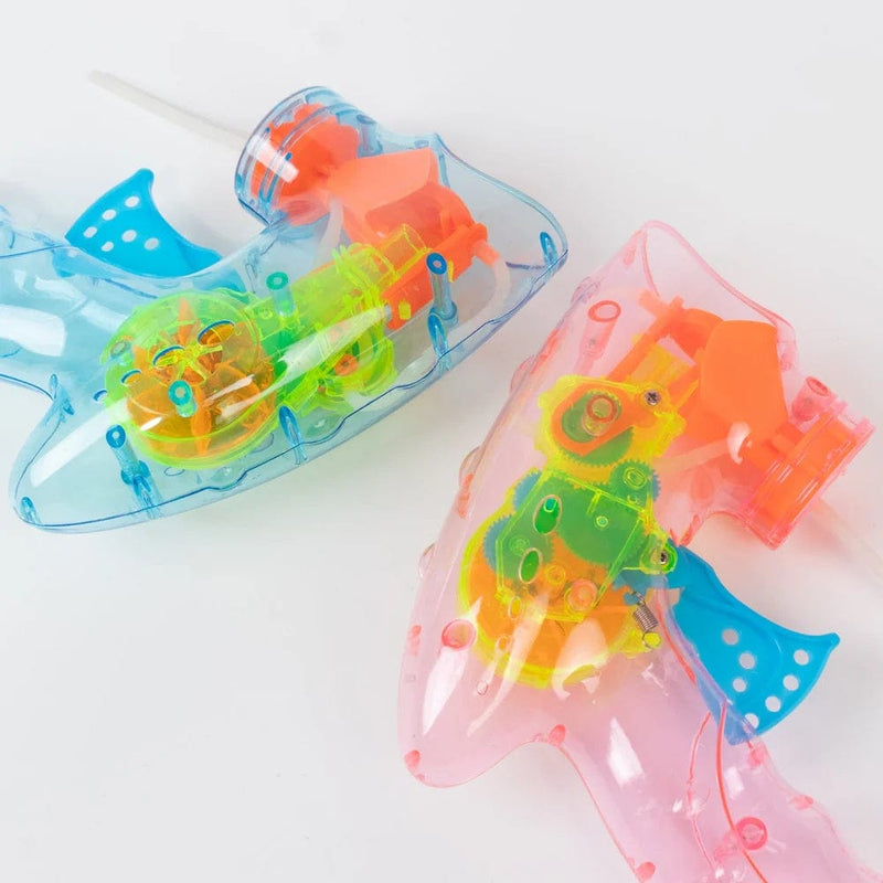 6 Wind Up Wedding Bubble Guns with Bottle Solutions - Pink and Blue BUBB_MAKE01_MIX