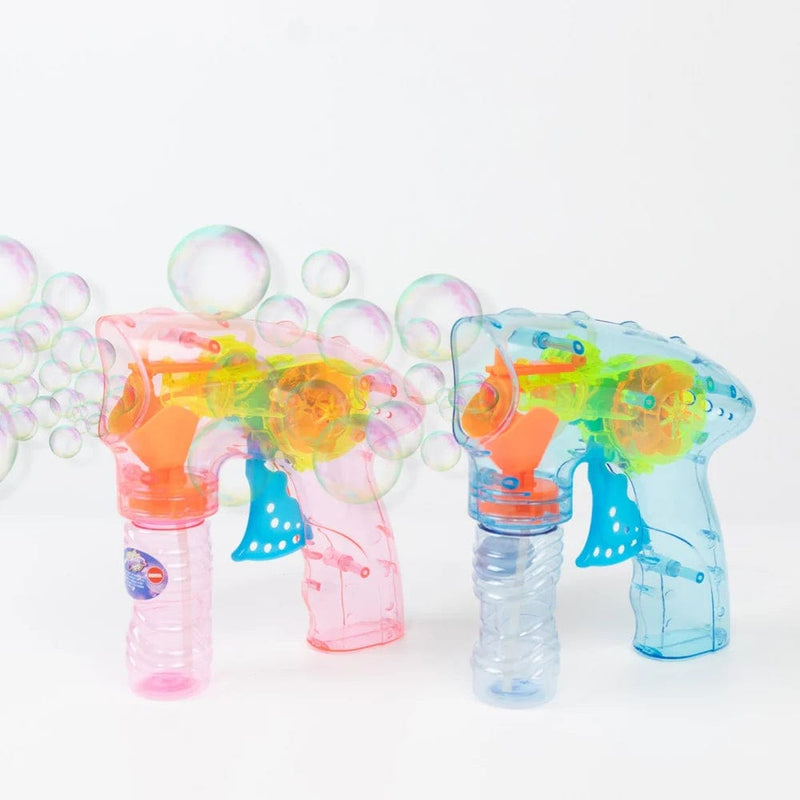 6 Wind Up Wedding Bubble Guns with Bottle Solutions - Pink and Blue BUBB_MAKE01_MIX