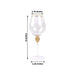6 Wine Goblet Glasses 16oz Gold Rimmed Design with Rhinestone Studded Stem - Clear GLAS_CUWN004_CLGD