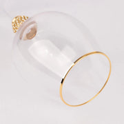 6 Wine Goblet Glasses 16oz Gold Rimmed Design with Rhinestone Studded Stem - Clear GLAS_CUWN004_CLGD