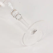 6 Wine Goblet Glasses 9oz Rimmed Design with Long Beaded Stem - Clear and Gold GLAS_CUWN002_8_CLGD