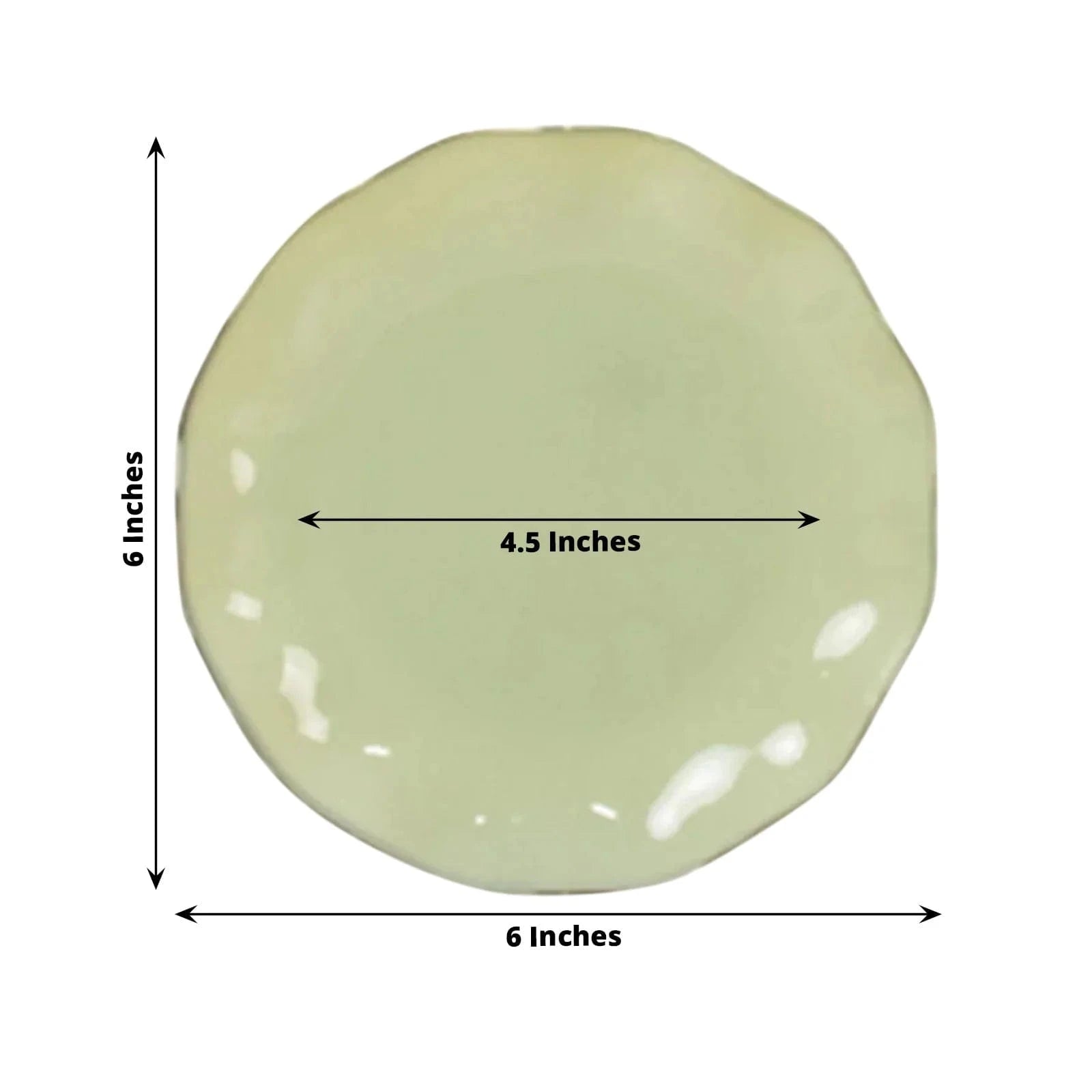 10 Round Plastic Salad Dinner Plates with Gold Wavy Rim - Disposable Tableware