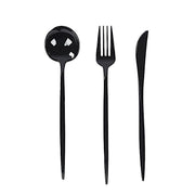 60 Heavy Duty Plastic Utensil Set DSP_YY0012B_9_BLK_PK60