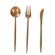 60 Heavy Duty Plastic Utensil Set DSP_YY0012B_9_GOLD_PK60