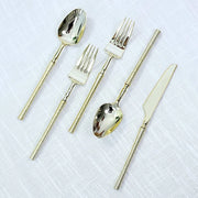60 Plastic Cutlery Fork Spoon Knife Set with Ribbed Handle - Disposable Tableware