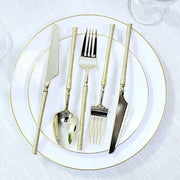 60 Plastic Cutlery Fork Spoon Knife Set with Ribbed Handle - Disposable Tableware