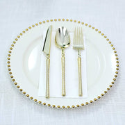 60 Plastic Cutlery Fork Spoon Knife Set with Ribbed Handle - Disposable Tableware