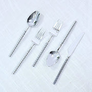 60  Plastic Silverware Set with Beaded Handles - Disposable Cutlery