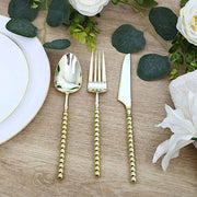 60  Plastic Silverware Set with Beaded Handles - Disposable Cutlery