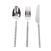 60  Plastic Silverware Set with Beaded Handles - Disposable Cutlery DSP_YY4239_8_GOLD_PK60