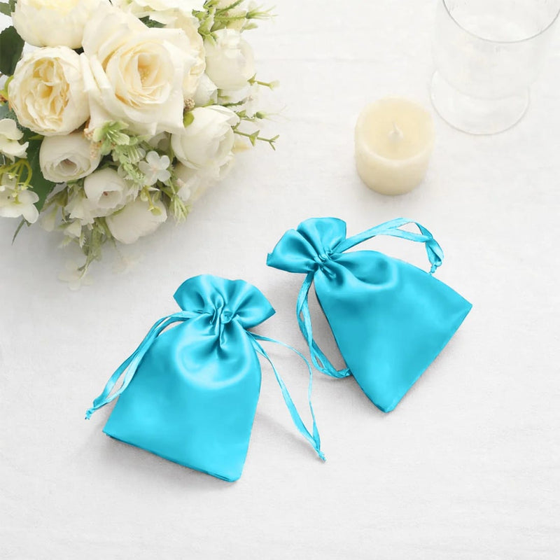 60 Satin 3" x 4" Wedding Party Favor Bags Drawstring Pouch