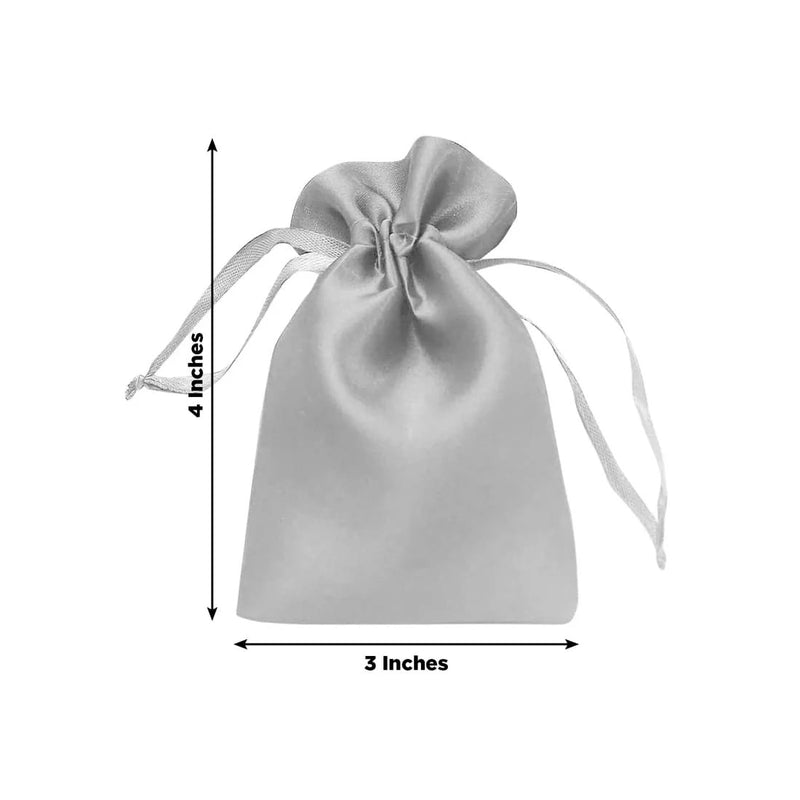 60 Satin 3" x 4" Wedding Party Favor Bags Drawstring Pouch