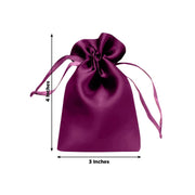 60 Satin 3" x 4" Wedding Party Favor Bags Drawstring Pouch