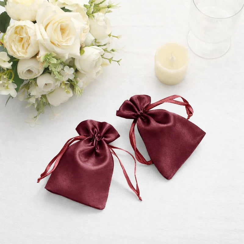 60 Satin 3" x 4" Wedding Party Favor Bags Drawstring Pouch