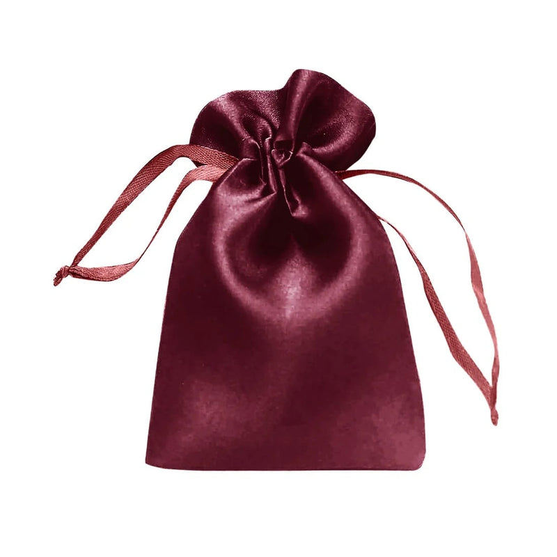 60 Satin 3" x 4" Wedding Party Favor Bags Drawstring Pouch BAG_SB_3x4_BURG_PK60
