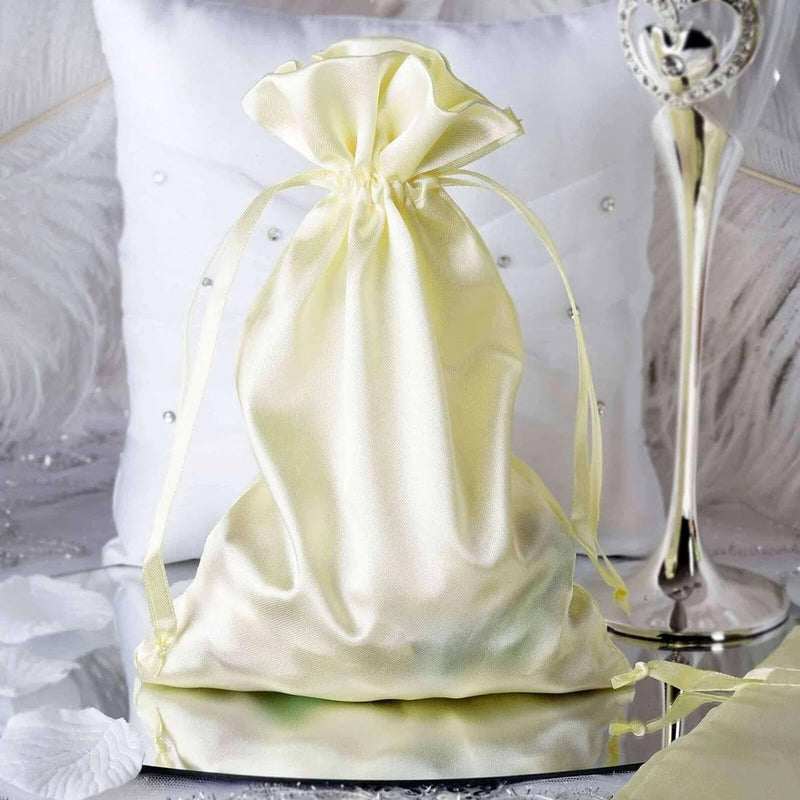 60 Satin 6" x 9" Wedding Party Favor Bags Drawstring Pouch