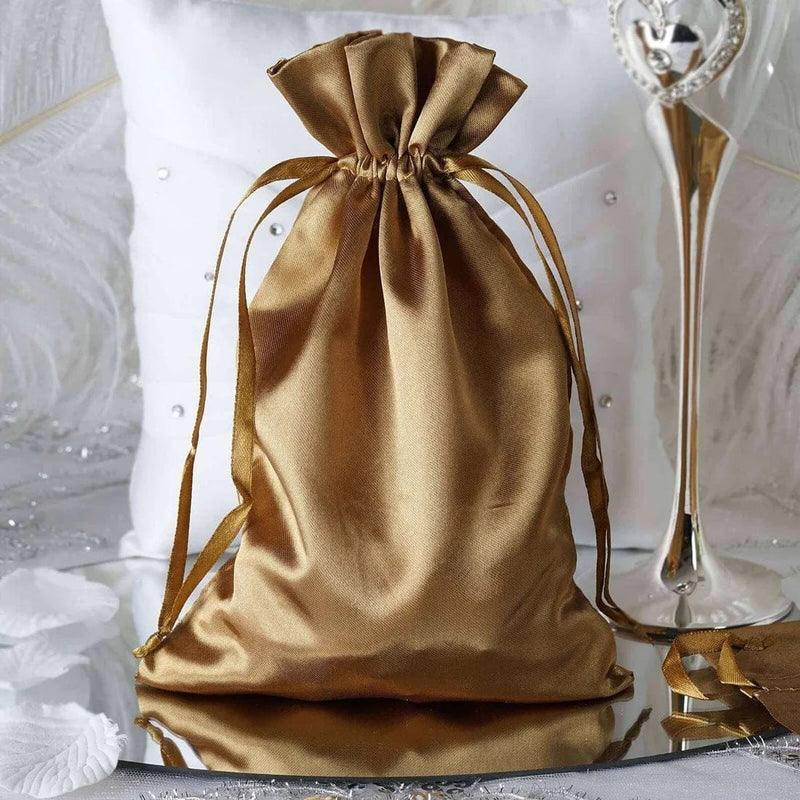 60 Satin 6" x 9" Wedding Party Favor Bags Drawstring Pouch