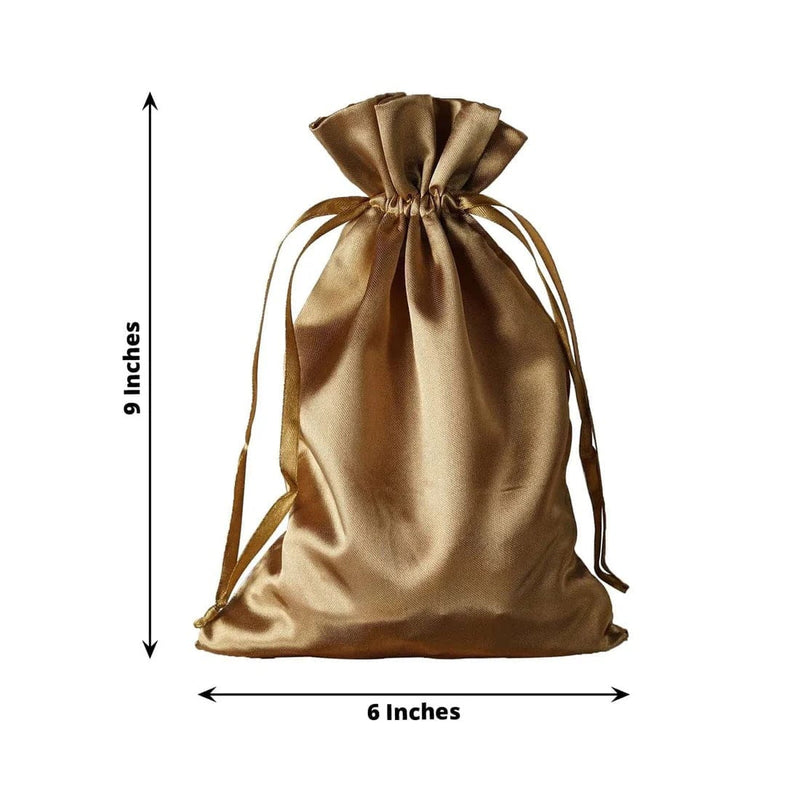 60 Satin 6" x 9" Wedding Party Favor Bags Drawstring Pouch